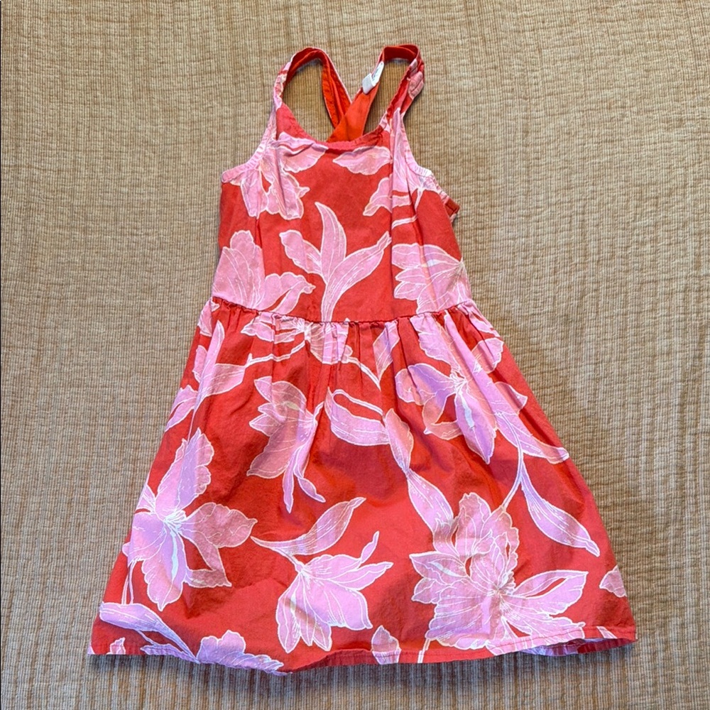 Girls' Red Floral Sundress
